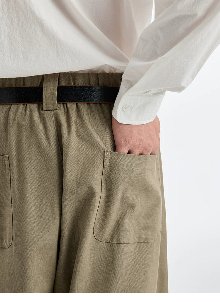 BUTTBILL Vintage Wide-leg Slacks