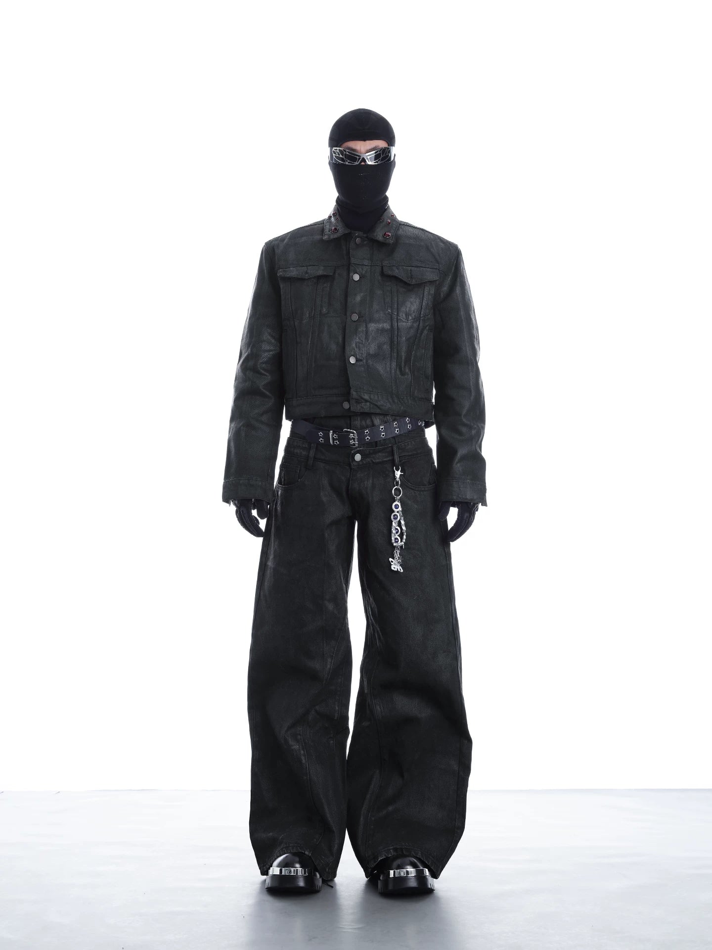 NUndeFineD Vintage Fashion Cropped Denim Suit
