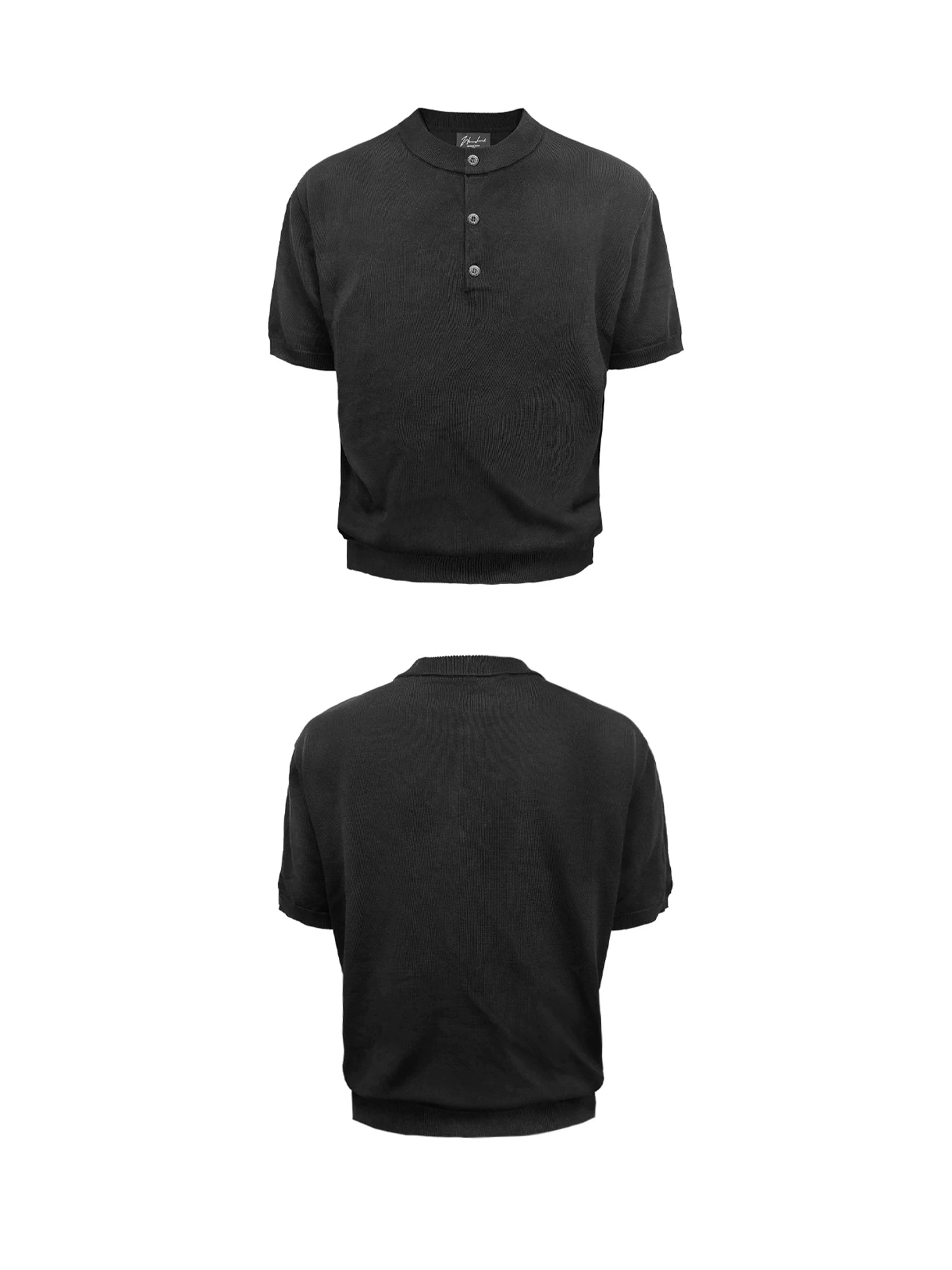 WANNA LAB Tencel Knitted Shoulder Tee