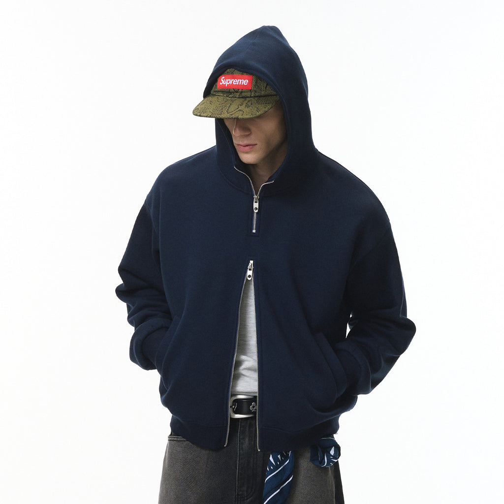 Inflation Flame Fleece Double Zip Hooded Sweater