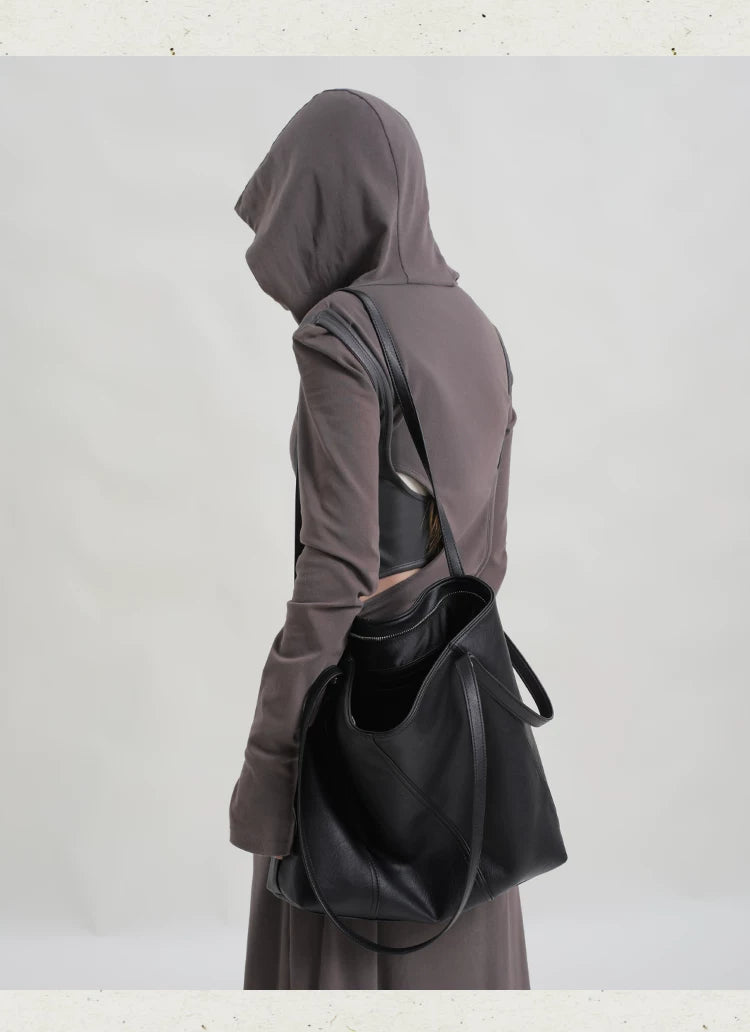 KoniKoni Premium Textured Large Capacity Shoulder Bag