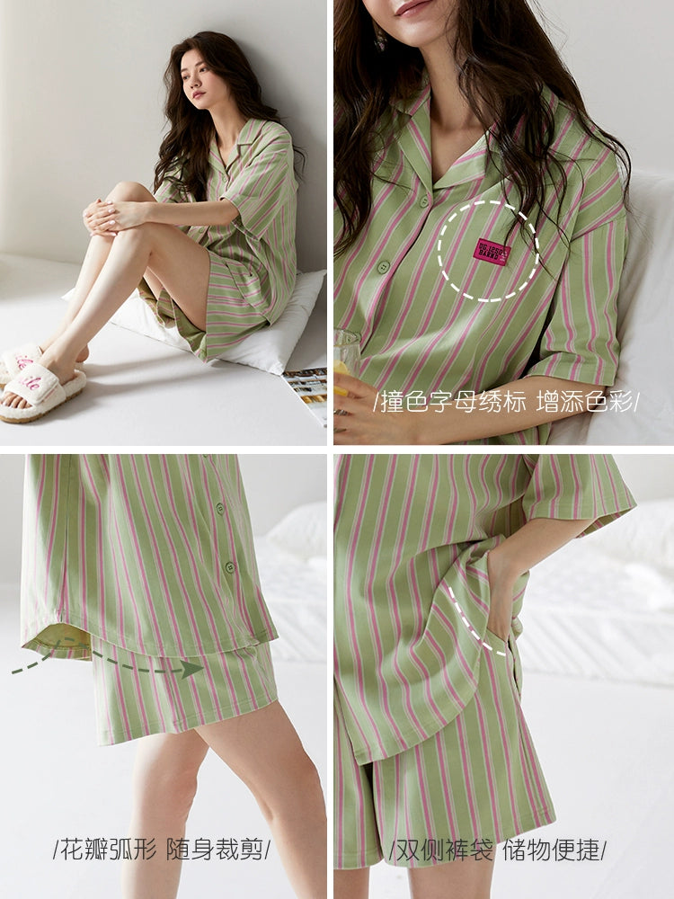 Yuenai Home Furnishing Striped Casual Suit
