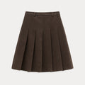 EGGKA Retro Polished High-waisted Woolen Skirt
