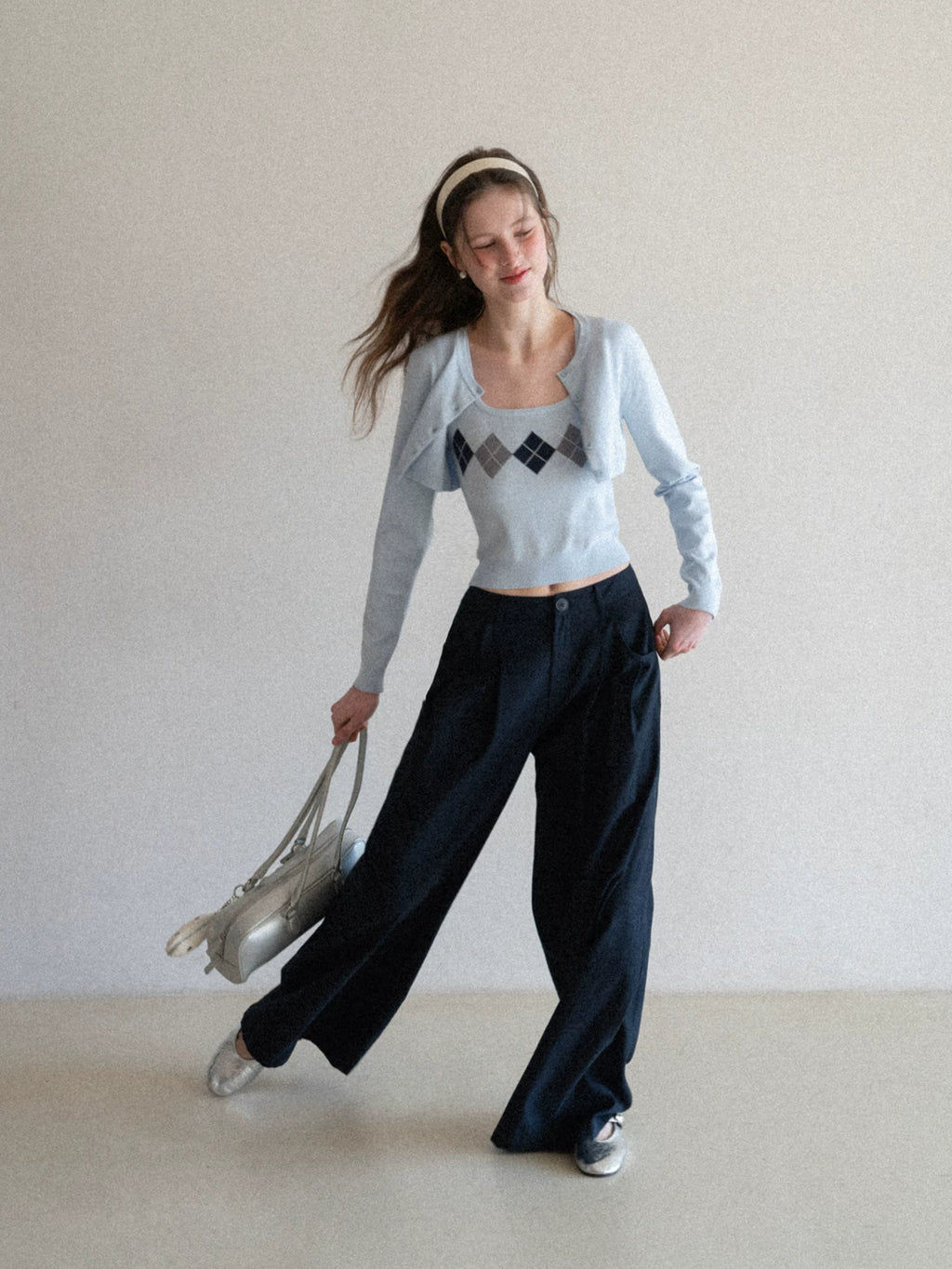 EGGKA Simple and Versatile Casual Wide-leg Pants