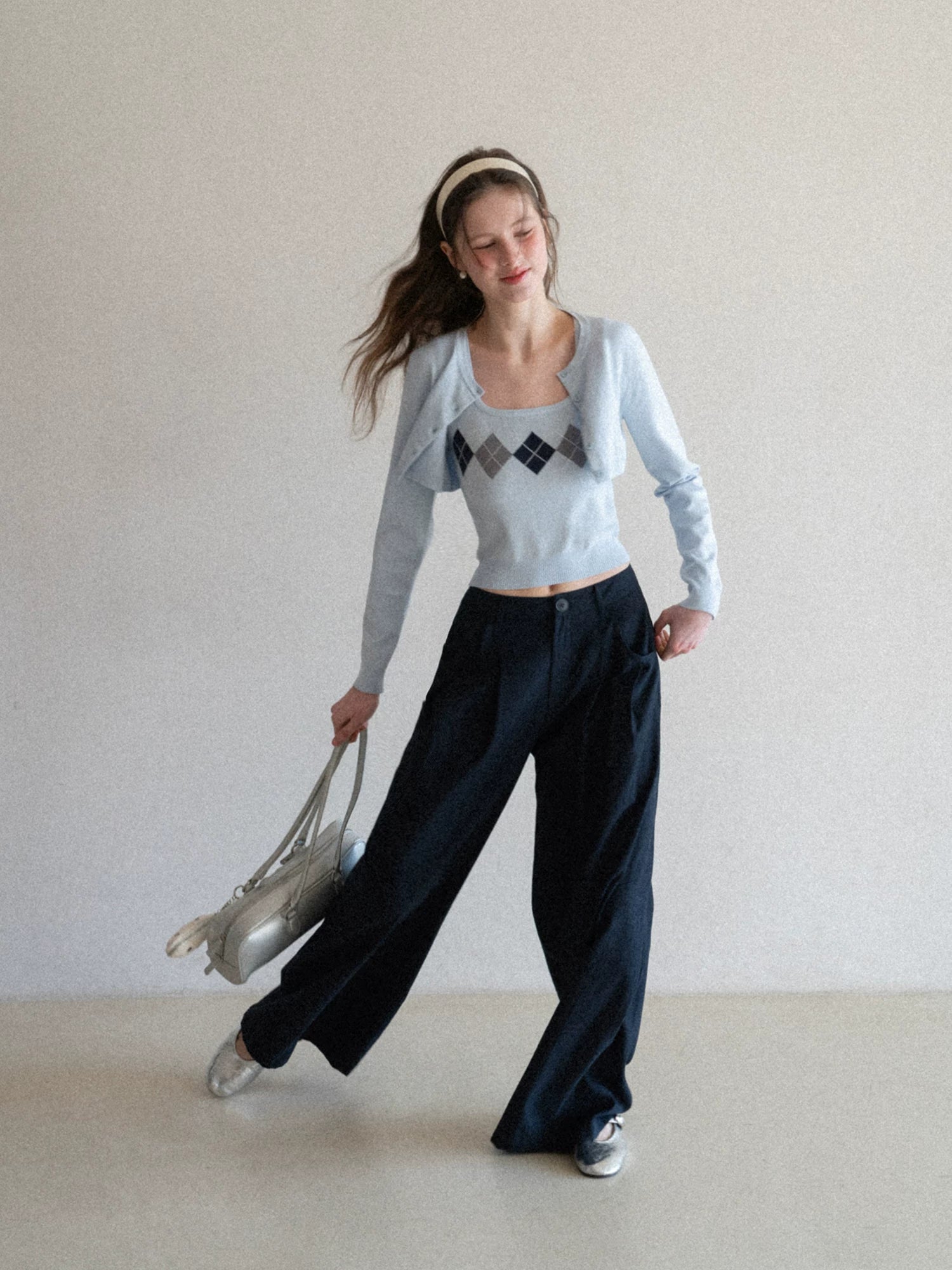 EGGKA Simple and Versatile Casual Wide-leg Pants