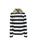 CHAI Embroidery POLO Removable Fur Collar Long Sleeve