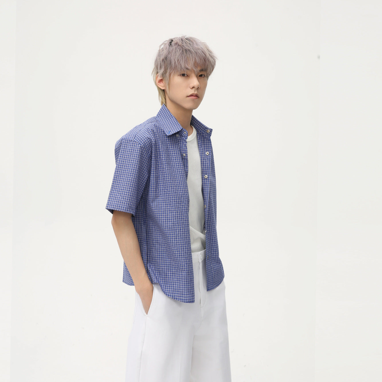 MTLCLOTHES Loose and Versatile Retro Korean Half-sleeved Shirt