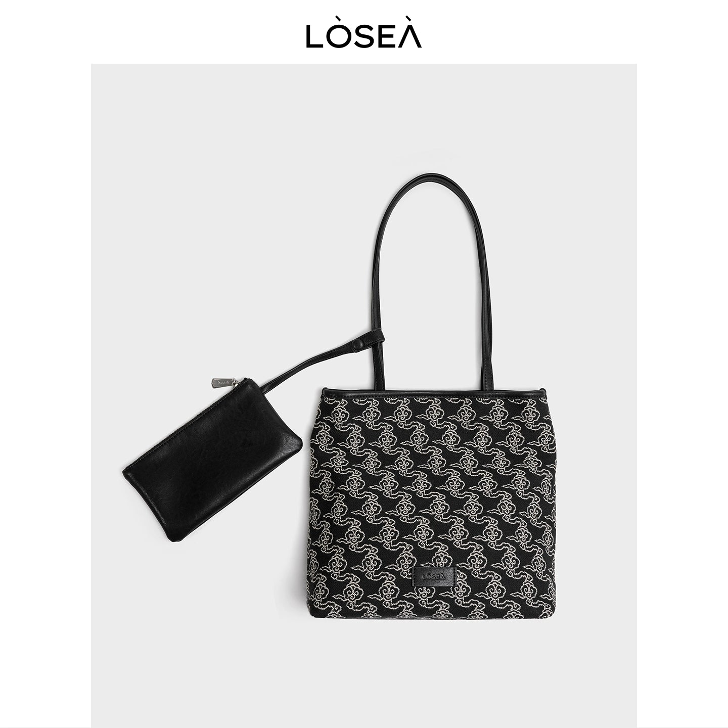LOSEA Jacquard Embroidered Small Tote Bag