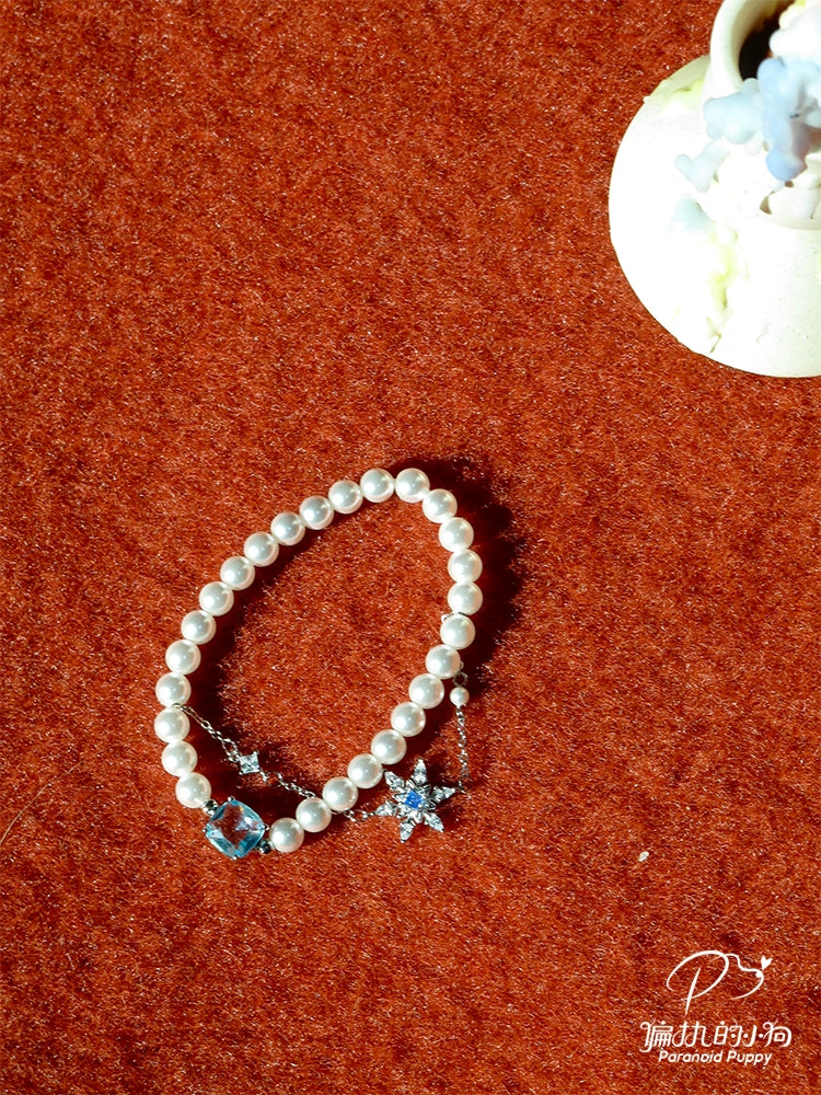 ParanoidP Snowflake Double Pearl Bracelet