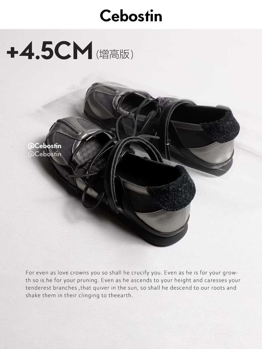 Cebostin Heightening Shallow Mouth Mary Jane Shoes
