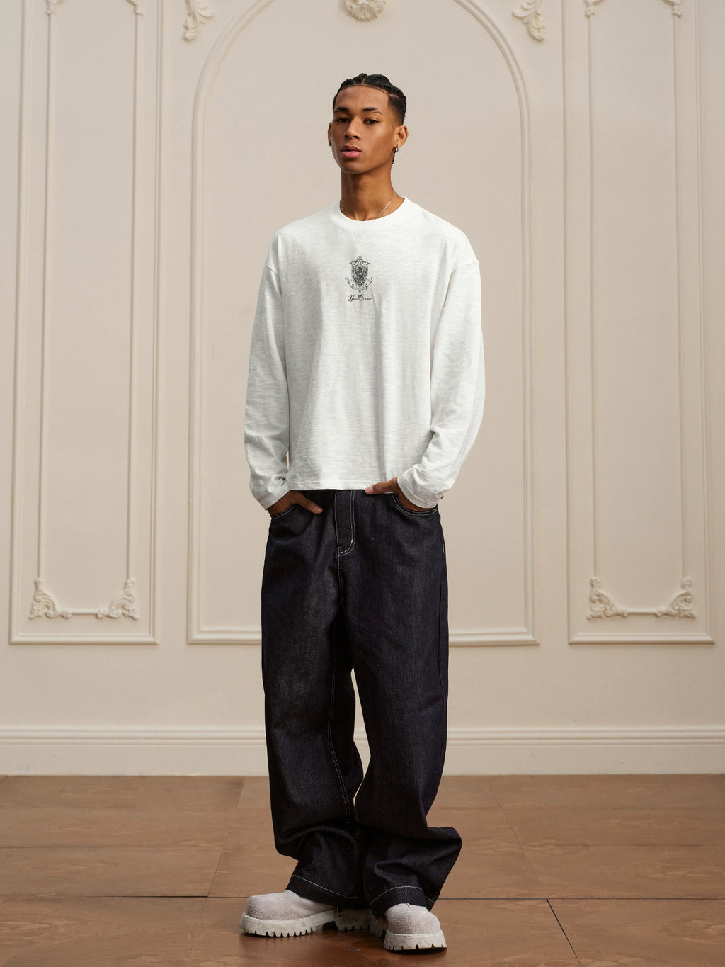 YADcrew retro Year of the Horse long-sleeved T-shirt