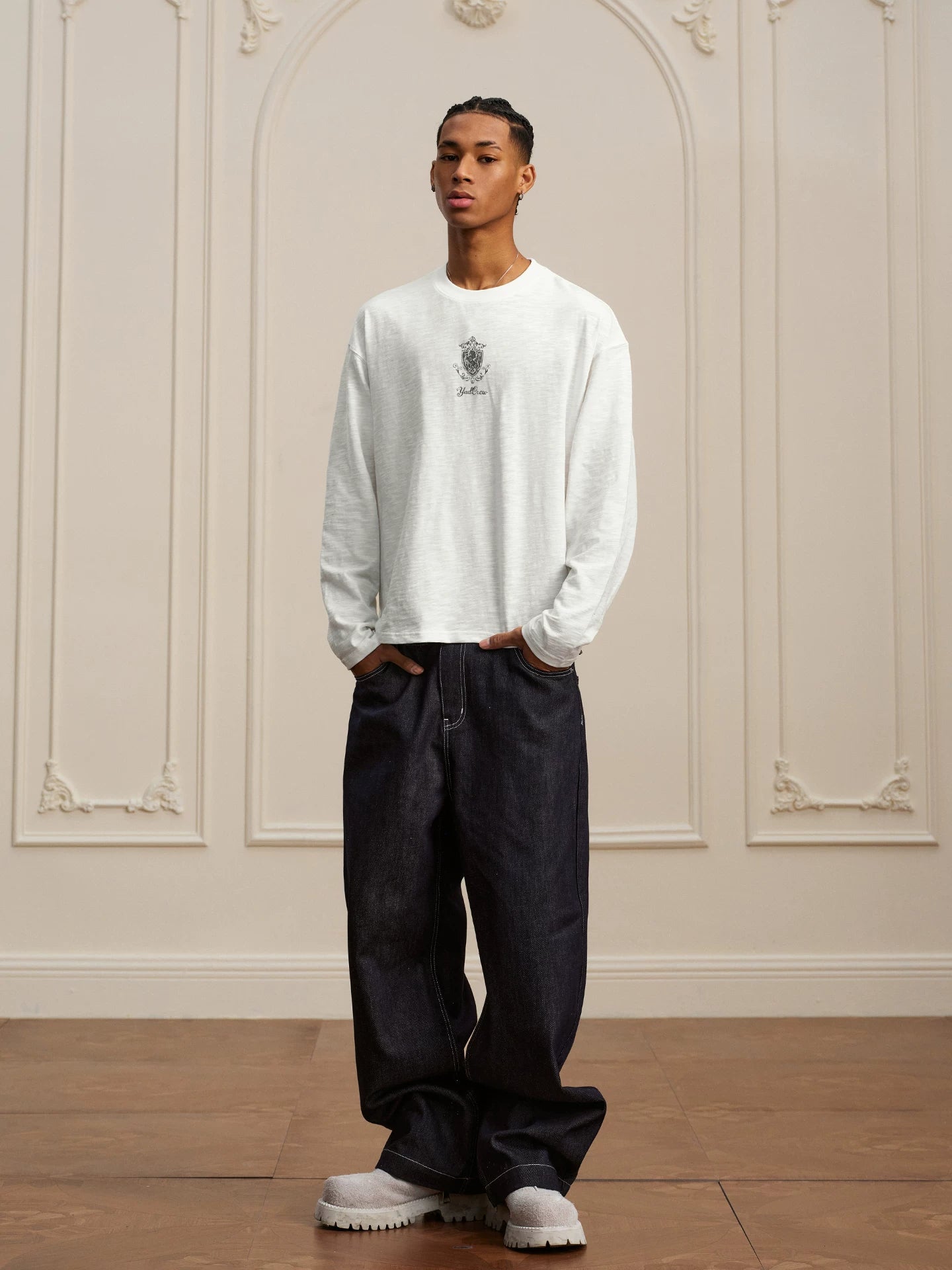 YADcrew retro Year of the Horse long-sleeved T-shirt