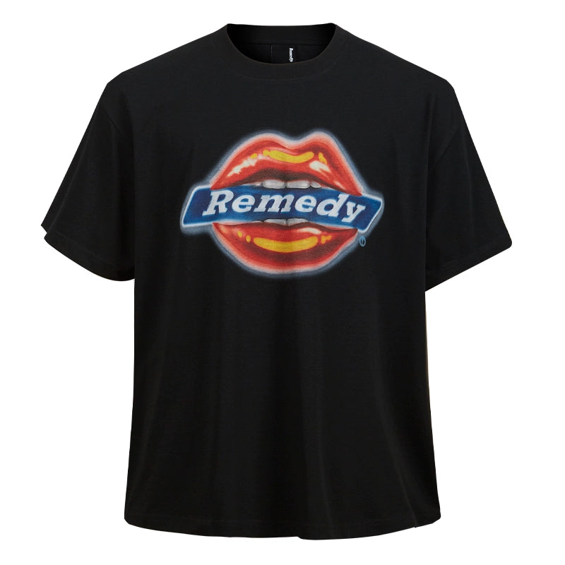 Remedy D-kiss Inkjet Lips Guochao Tee