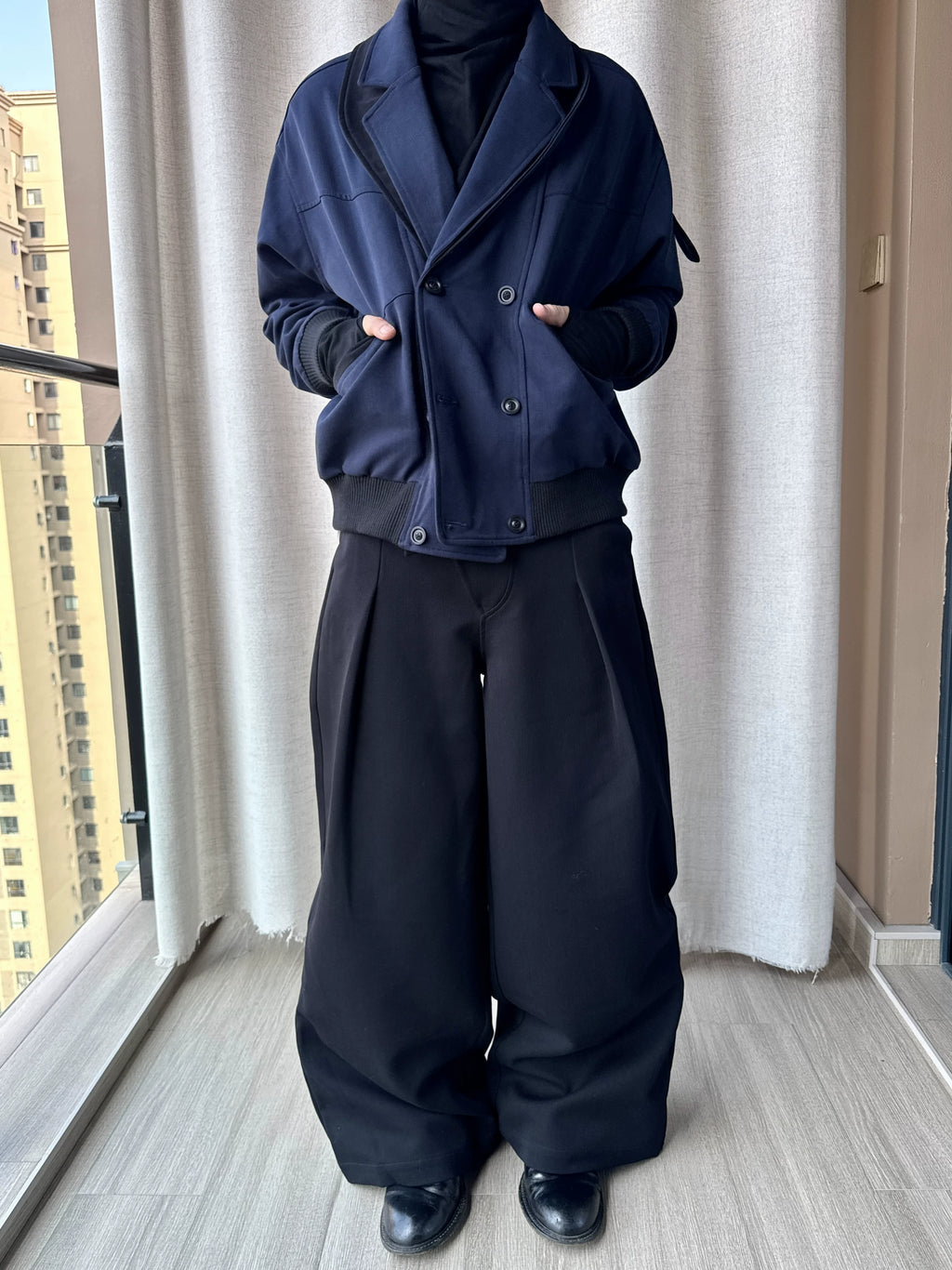 Esaias Button-pleated Wide Leg Casual Trousers