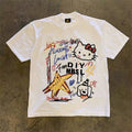 UPUPXIA  Cute Print Casual Loose Tee