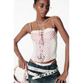 2th Desire Handmade Ribbon Splicing Bead Love Polka Dot Necklace