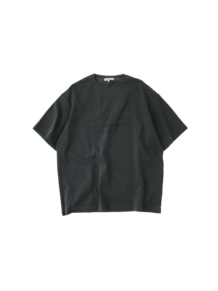 LIVINGTOWN Vintage Letter Print Casual Loose Tee