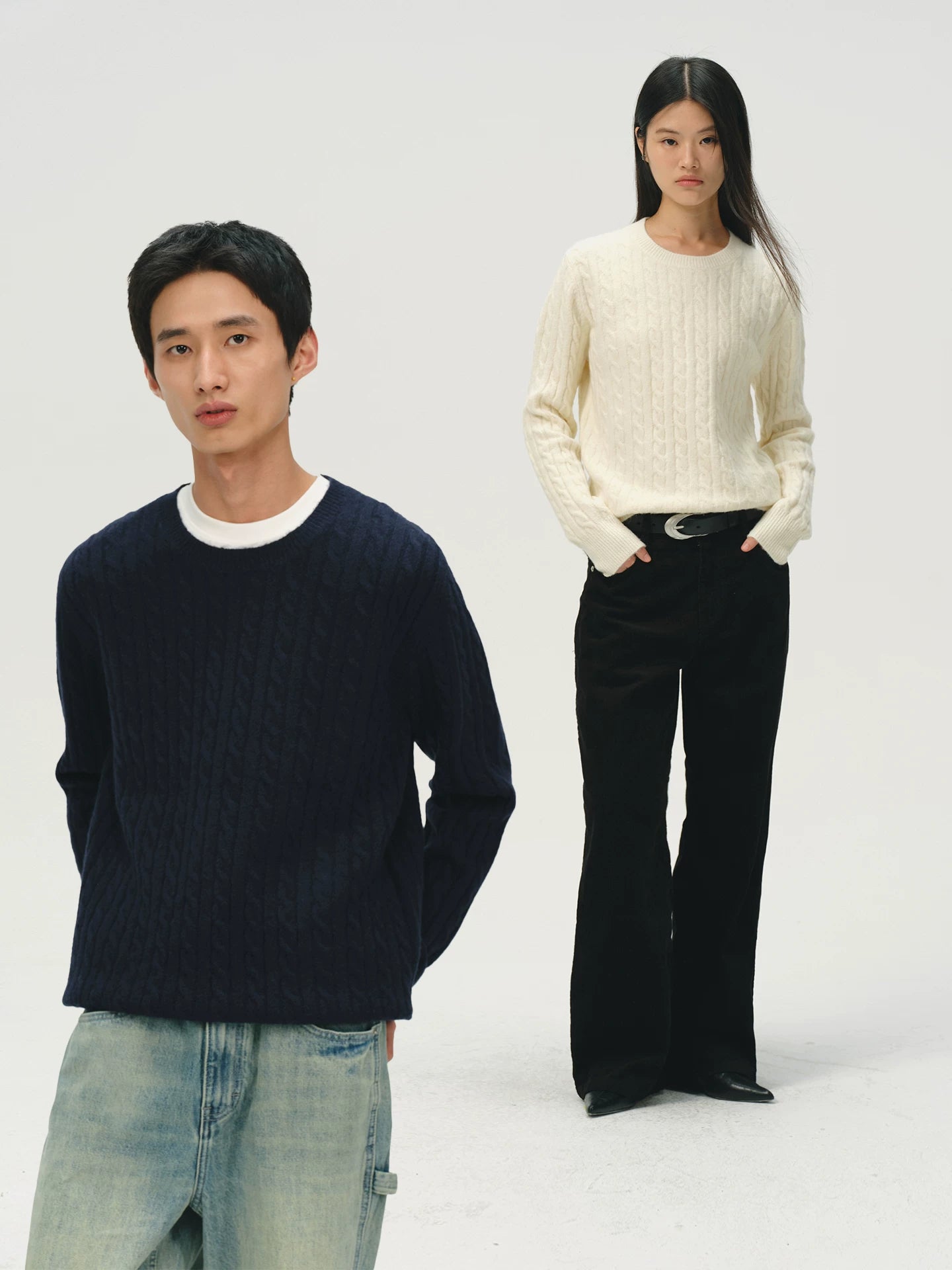 No Logo Casualknitting Crew Neck Sweater