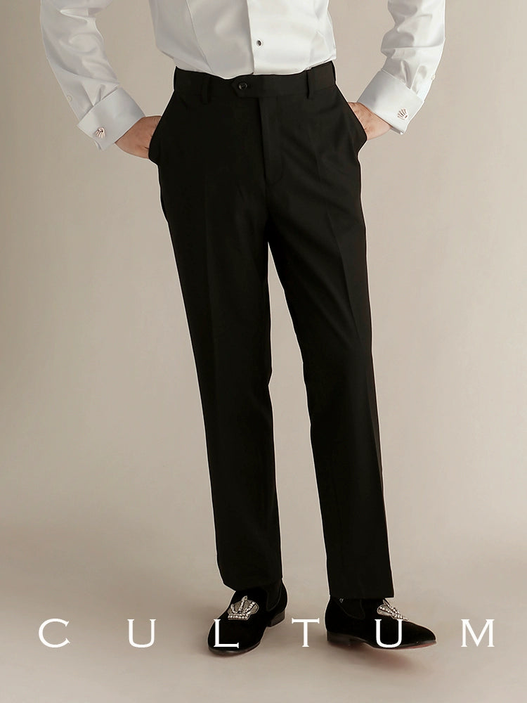 CULTUM Slim-fit No-iron Velvet Trousers Dress Pants