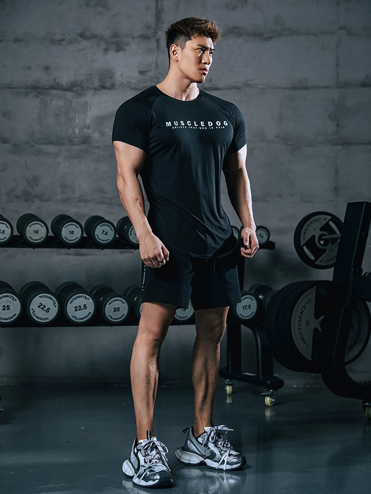 Muscle Dog Slim Fit Cuffs Show Muscle Tee