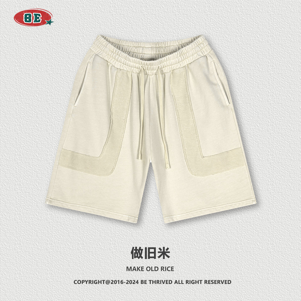 BE heavy washed five-point pants Shorts