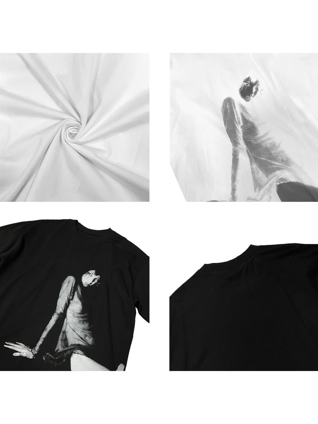 WANNA LAB Portrait Retro Print Loose Tee