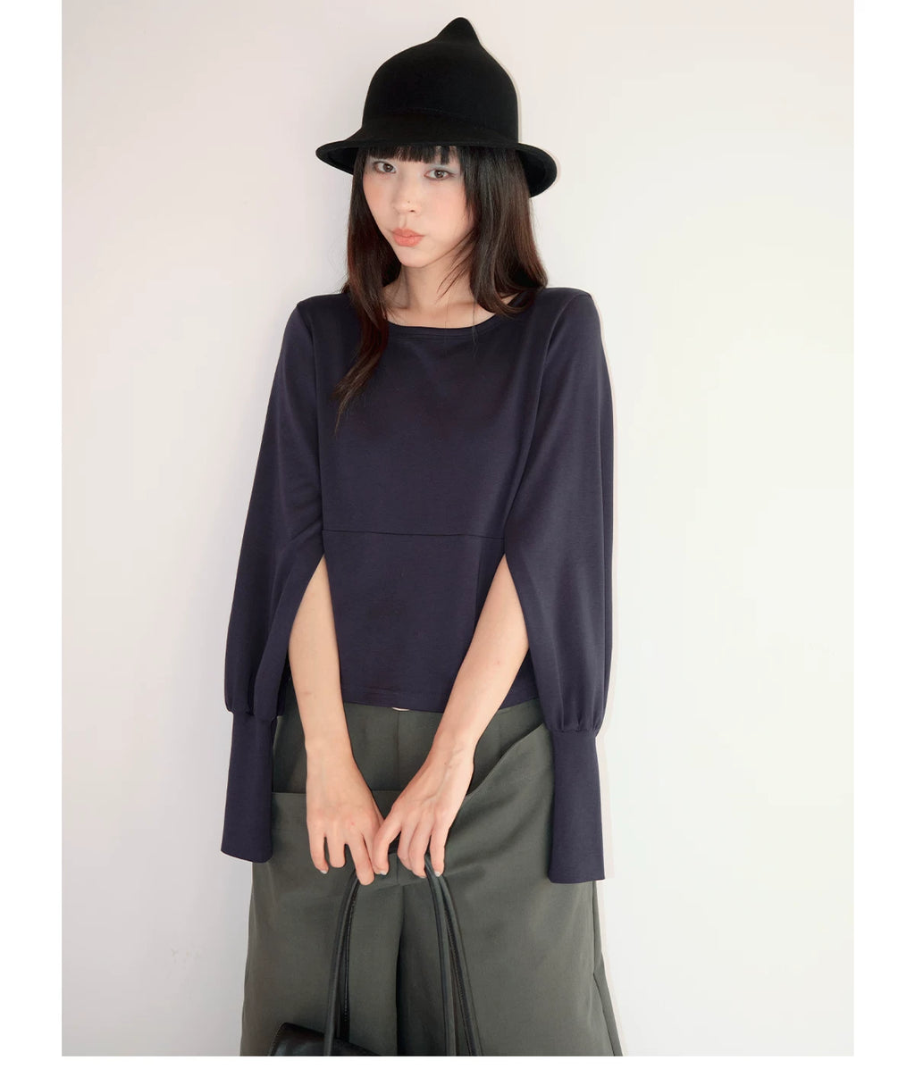 FUNKYFUN Two Wear Shawl Wide Neck Treasure Long Sleeve