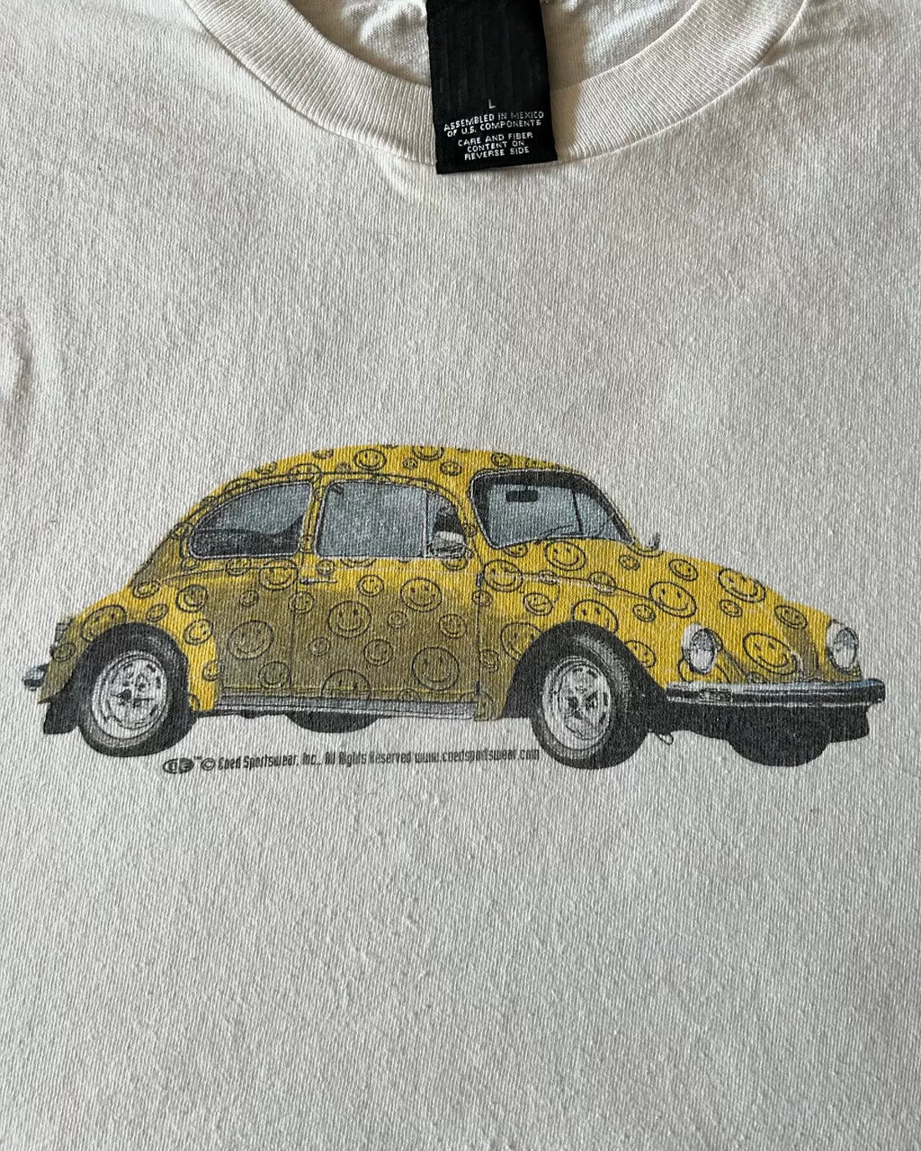 Wang Youbing Fun Smiley Round Neck Casual Tee