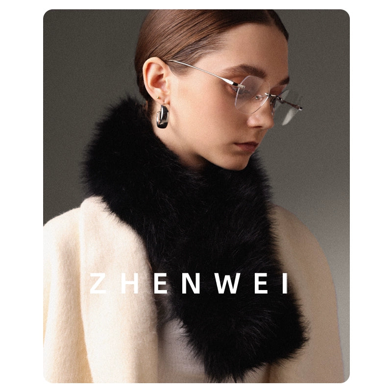 ZHENWEI Thickened Furry Scarf