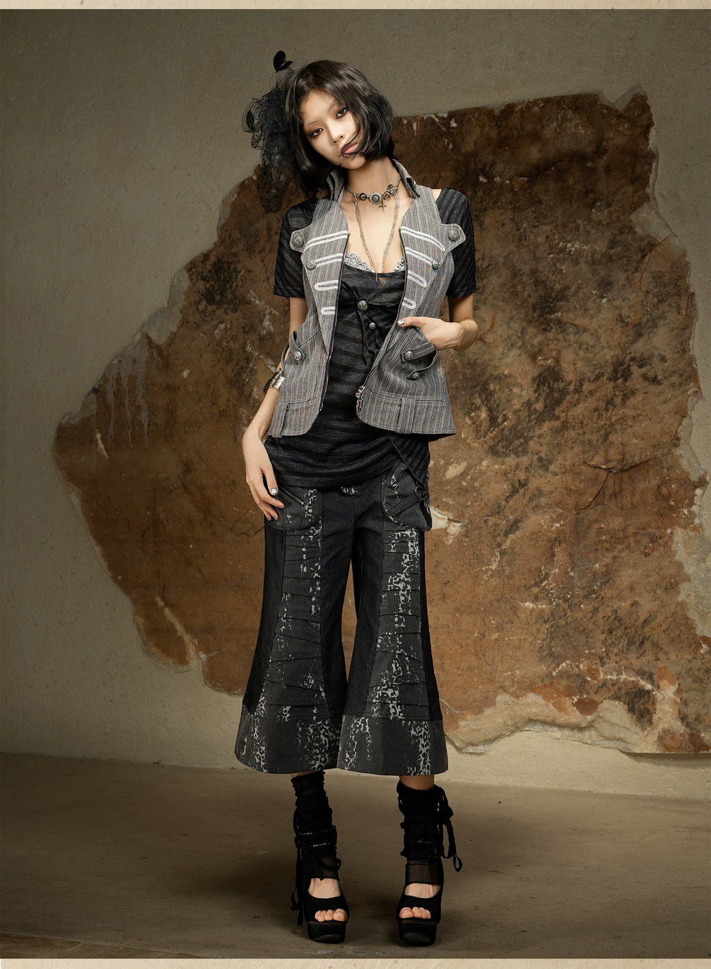 ARIADNAw Casual Spicy Nine-point Pants