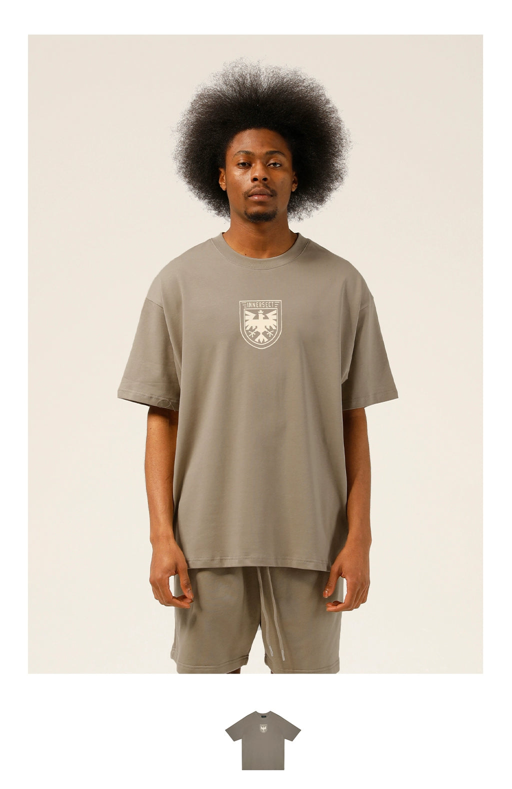 INNERSECT Classic Logo Printing Loose Tide Tee
