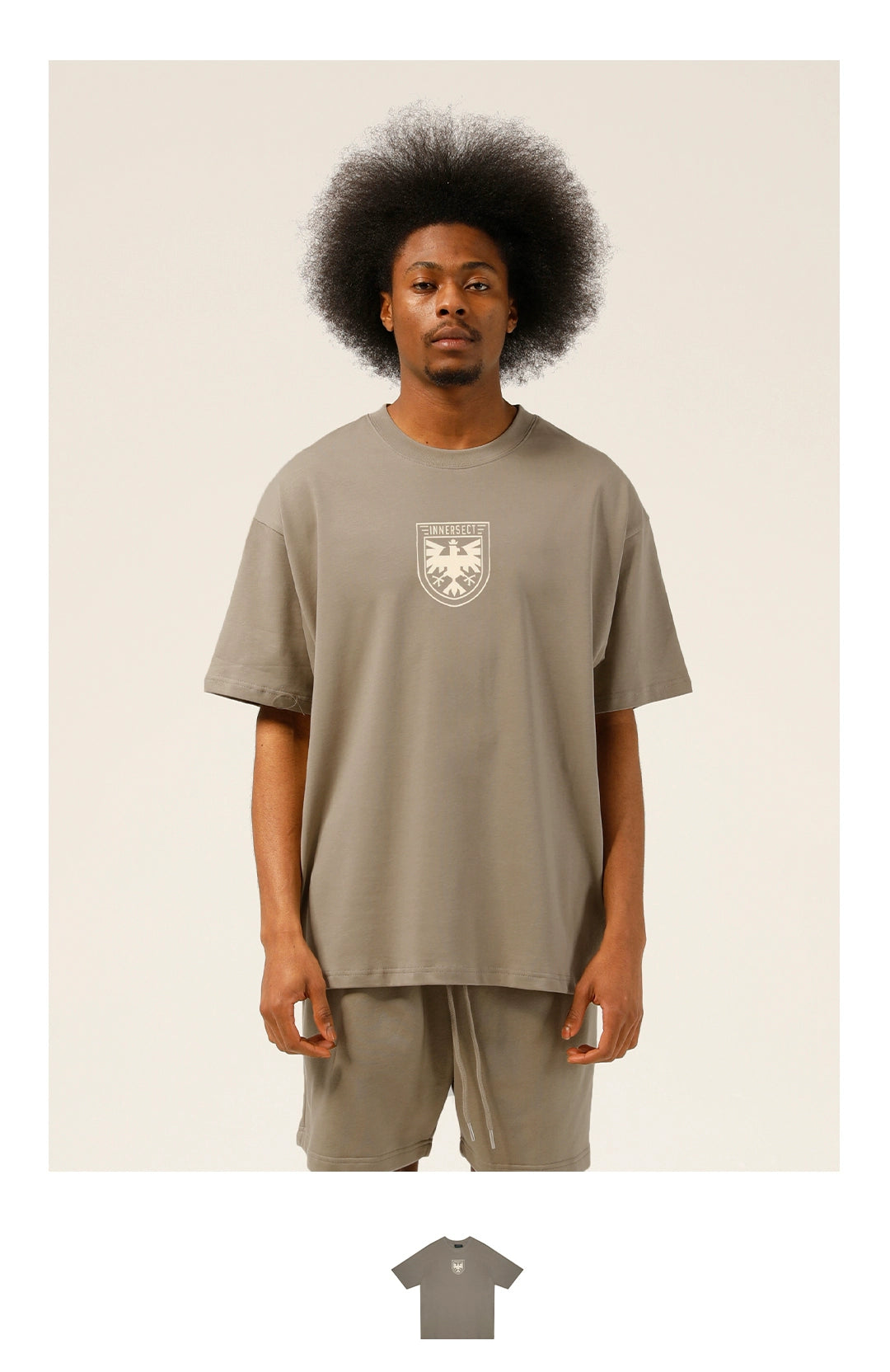 INNERSECT Classic Logo Printing Loose Tide Tee