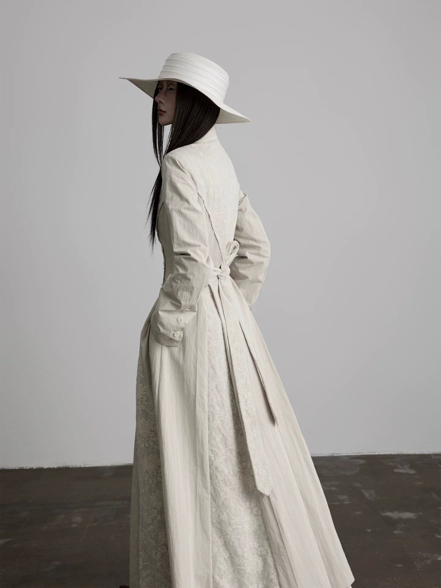 INDULGE Rough-edged Waist-strapped Trench Coat