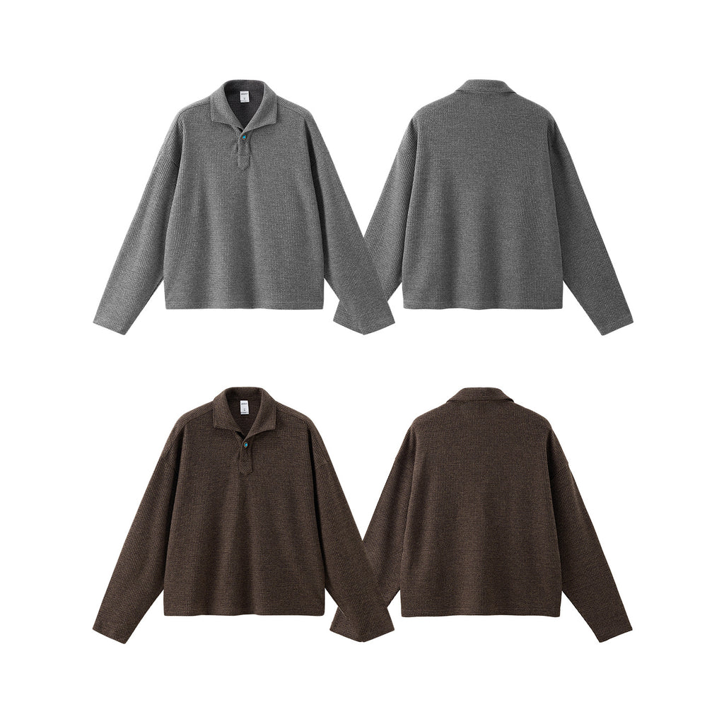 Inflation Loose Casual Lapel Long Sleeve