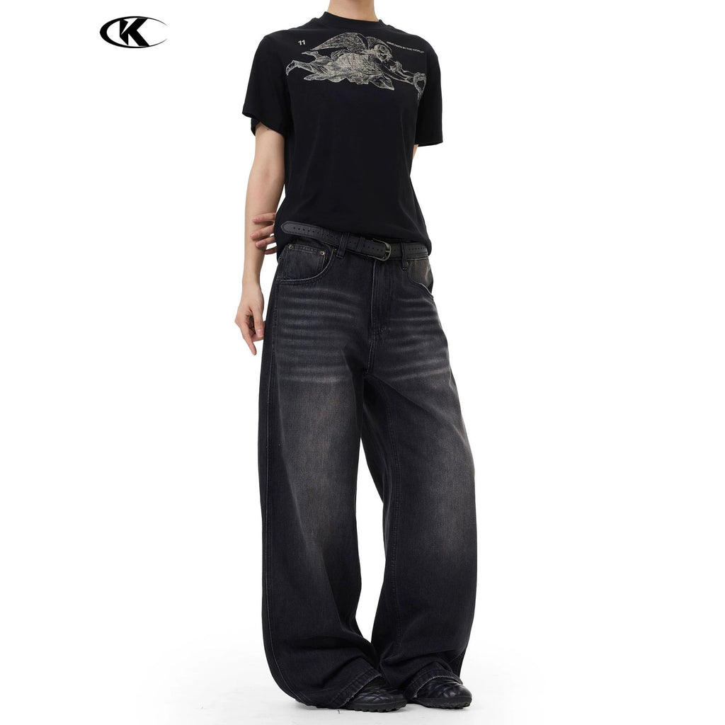11KN Retro Loose Simple Straight Jeans
