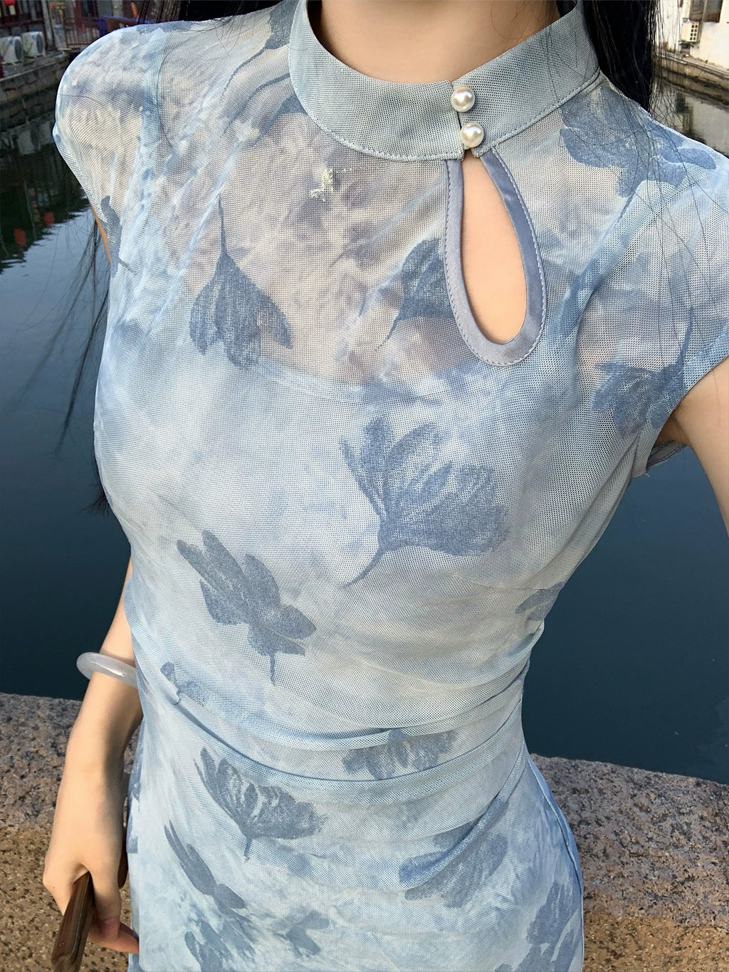 ZIHE Tie-dye Waist and Thin Dress