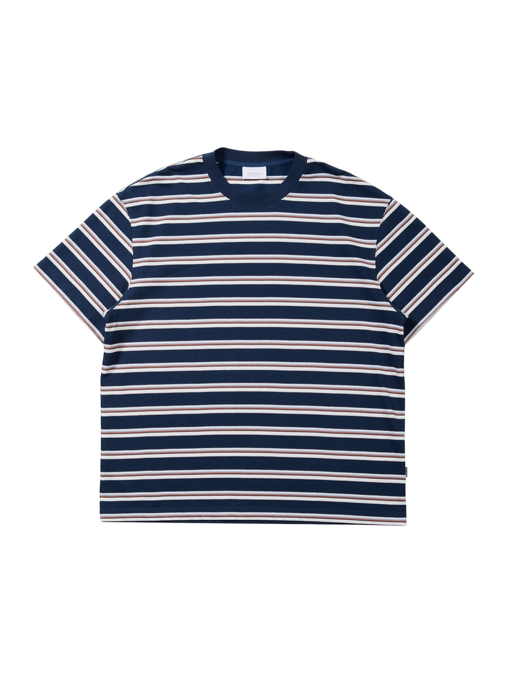 NUMBERSALT25SS Contrasting Stripes Loose Casual Tee