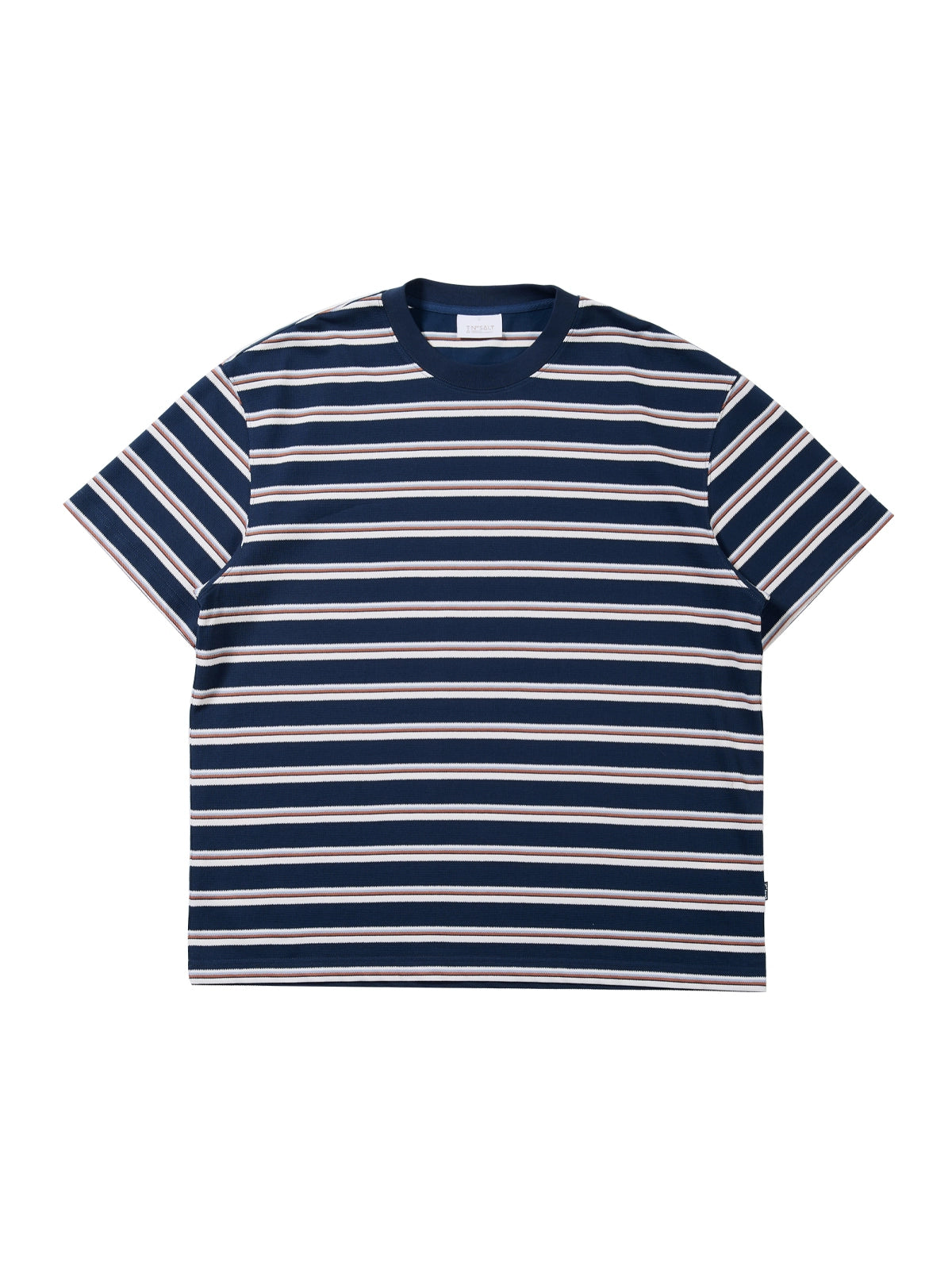 NUMBERSALT25SS Contrasting Stripes Loose Casual Tee