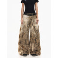 BTSG Vintage Stitched Leopard Jeans