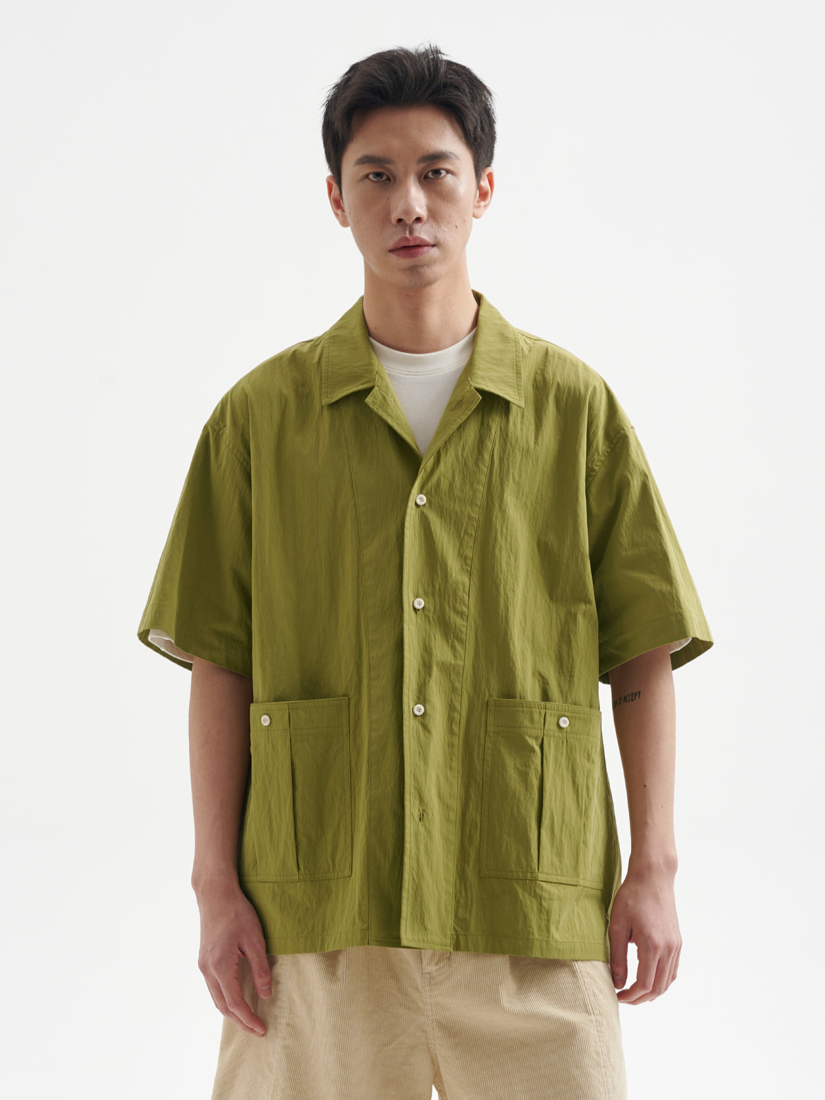 BUTTBILL 25SS Japanese Vintage Tooling Short Sleeve Shirt