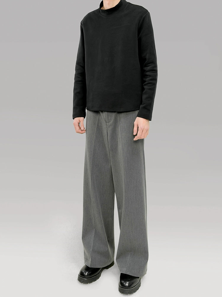 PLUS NO LOGO Warm Double-sided Polished Turtleneck Long Sleeves