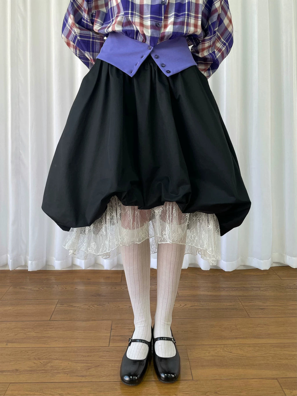 Loosesmell Versatile Skinny Patchwork Lace Skirt