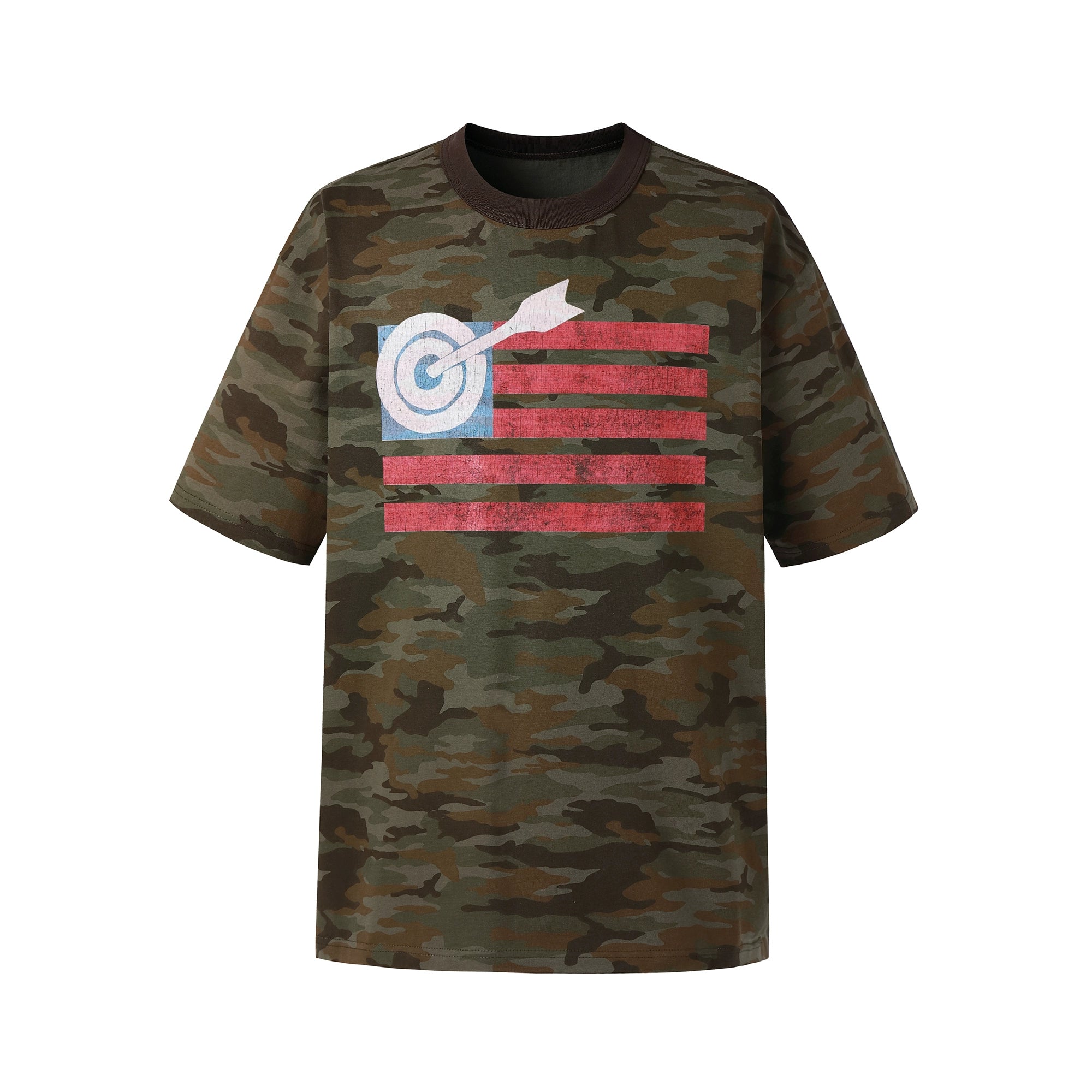 NOVACAM Camo reverse stitching washed Tee