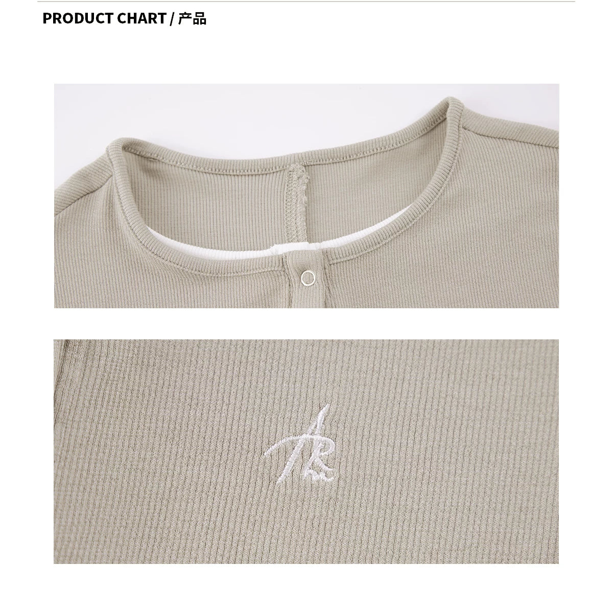 Ariseism Henry Collar Slim-fit Knitted Fake Two-piece Long Sleeve