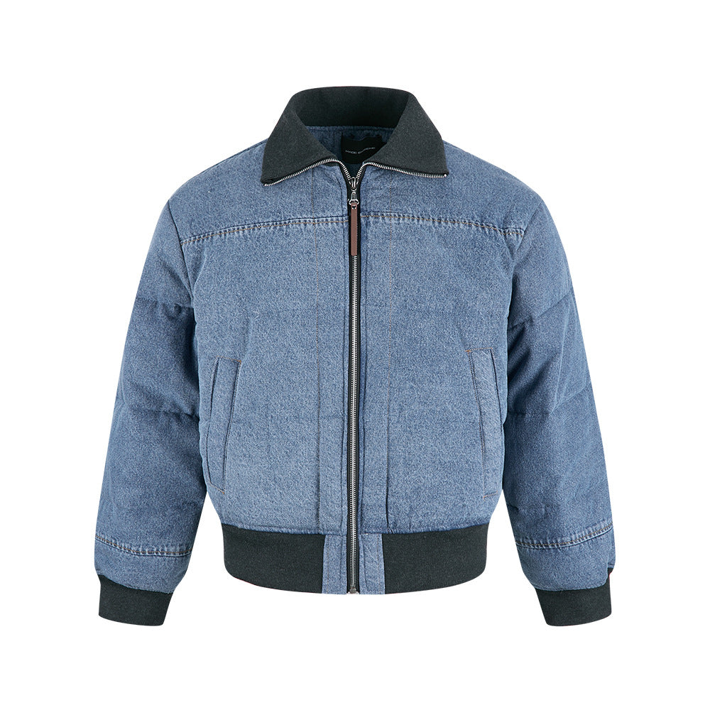 Madeextreme Retro Stand Collar Denim Thickenedoutwear