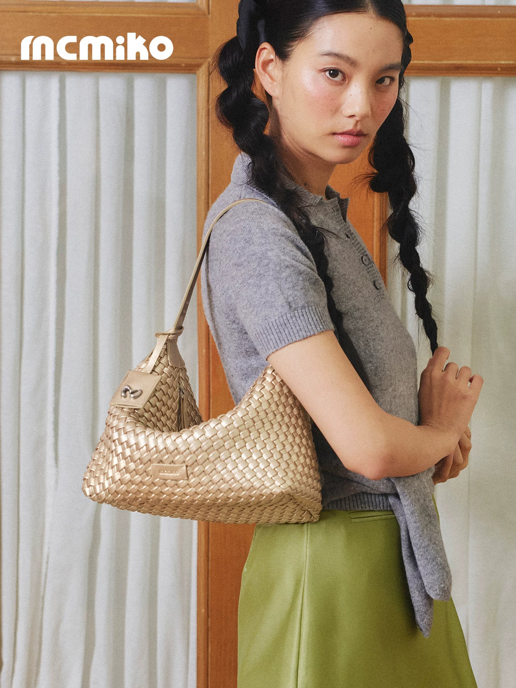 Mcmiko Woven Versatile Shoulder Bag