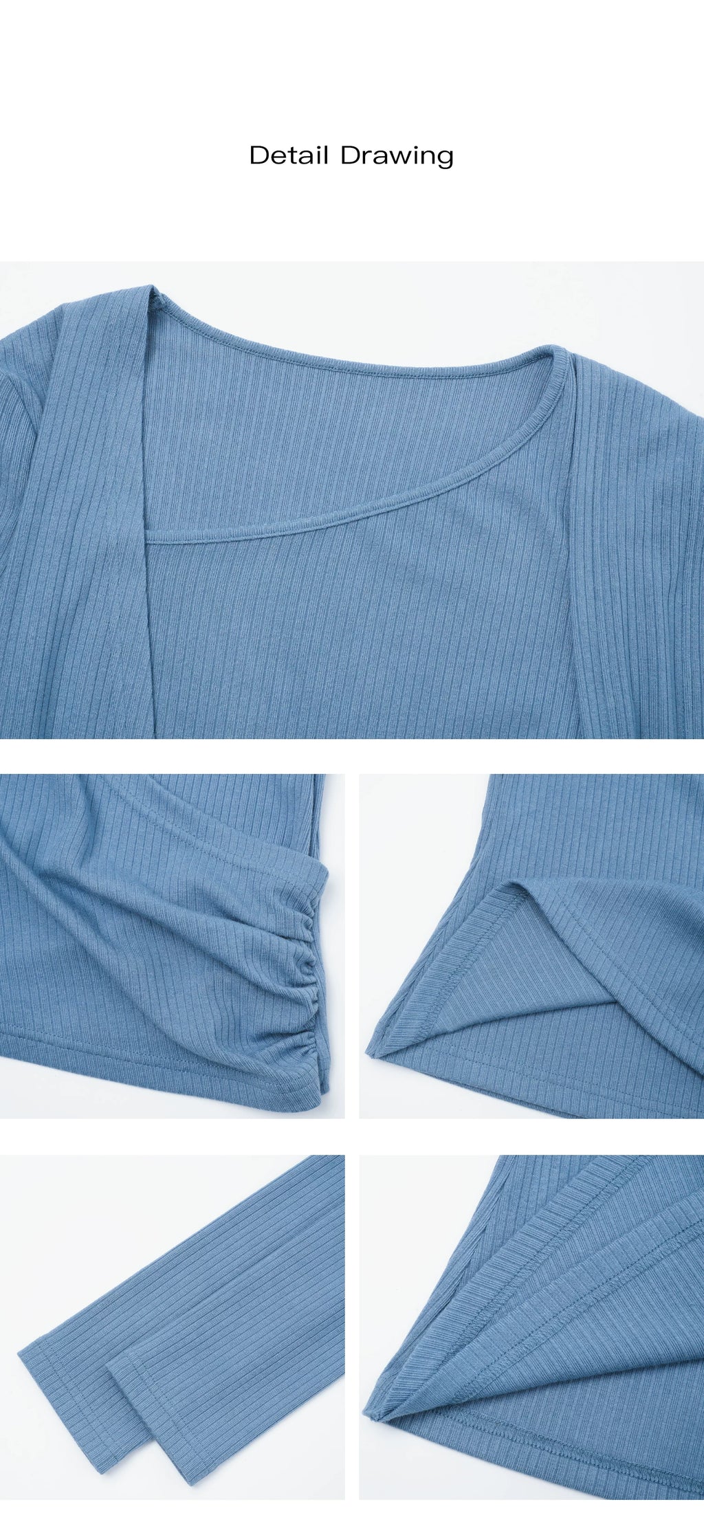 EIGHTHMONTH Skinny Neck Off Shoulder Slim Long Sleeves