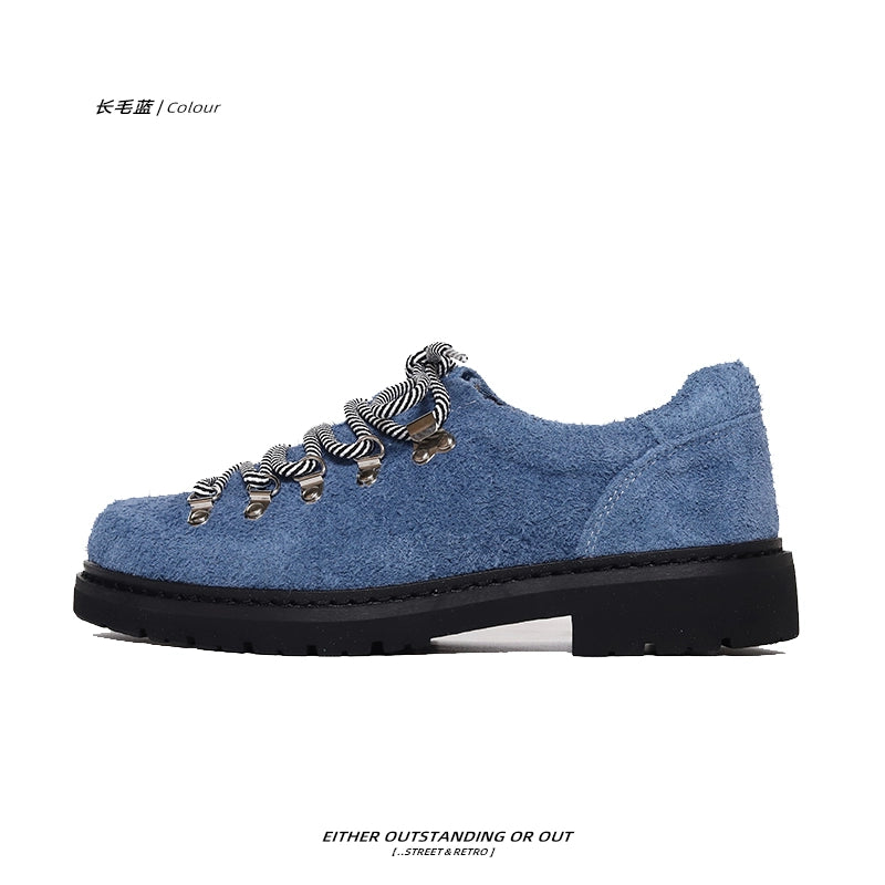 SHENLV STUIDO Fur Retro Pair of Shoelaces Casual Shoes