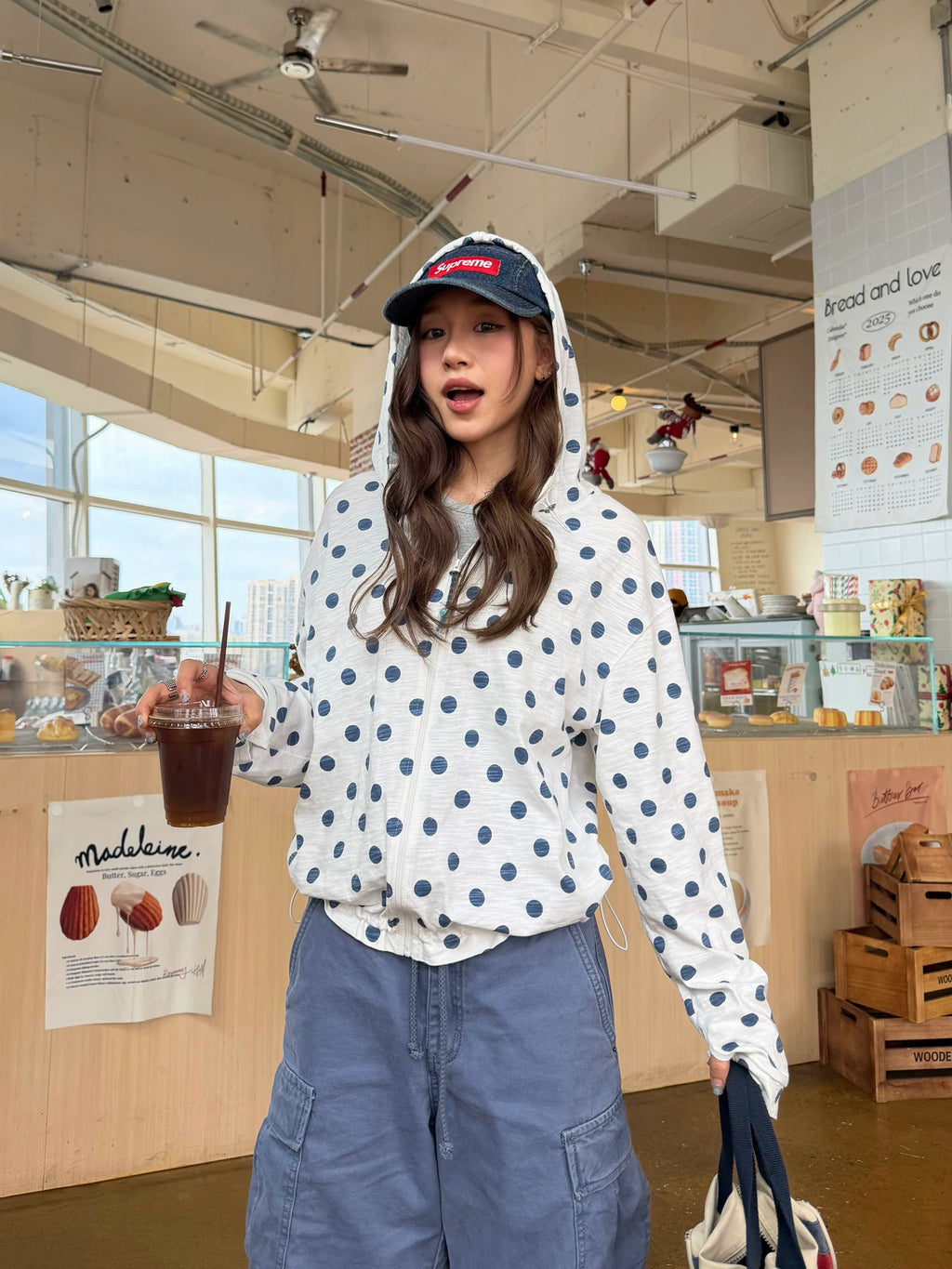 CCYE Polka Dot Hooded Sunscreen Thin Jacket