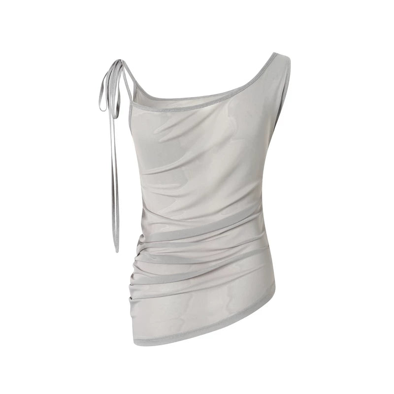 TGNS Mesh Stacking Front Shoulder Slim Tee